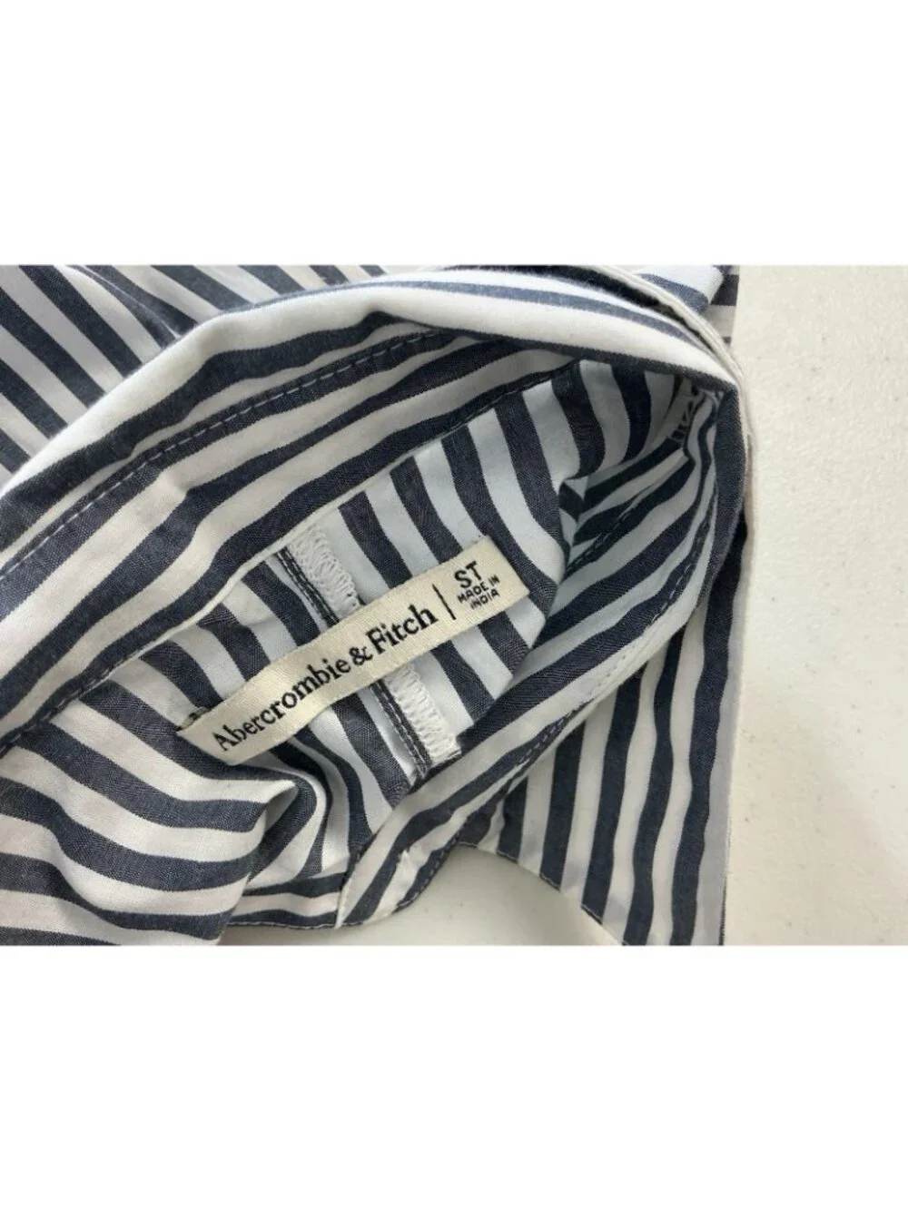 Abercrombie & Fitch Smocked Maxi Dress Nautical Button Front Womens Small